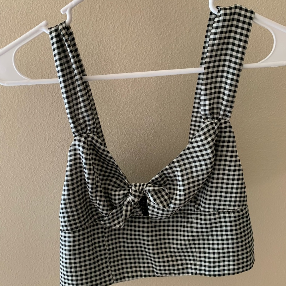 Checkered crop top